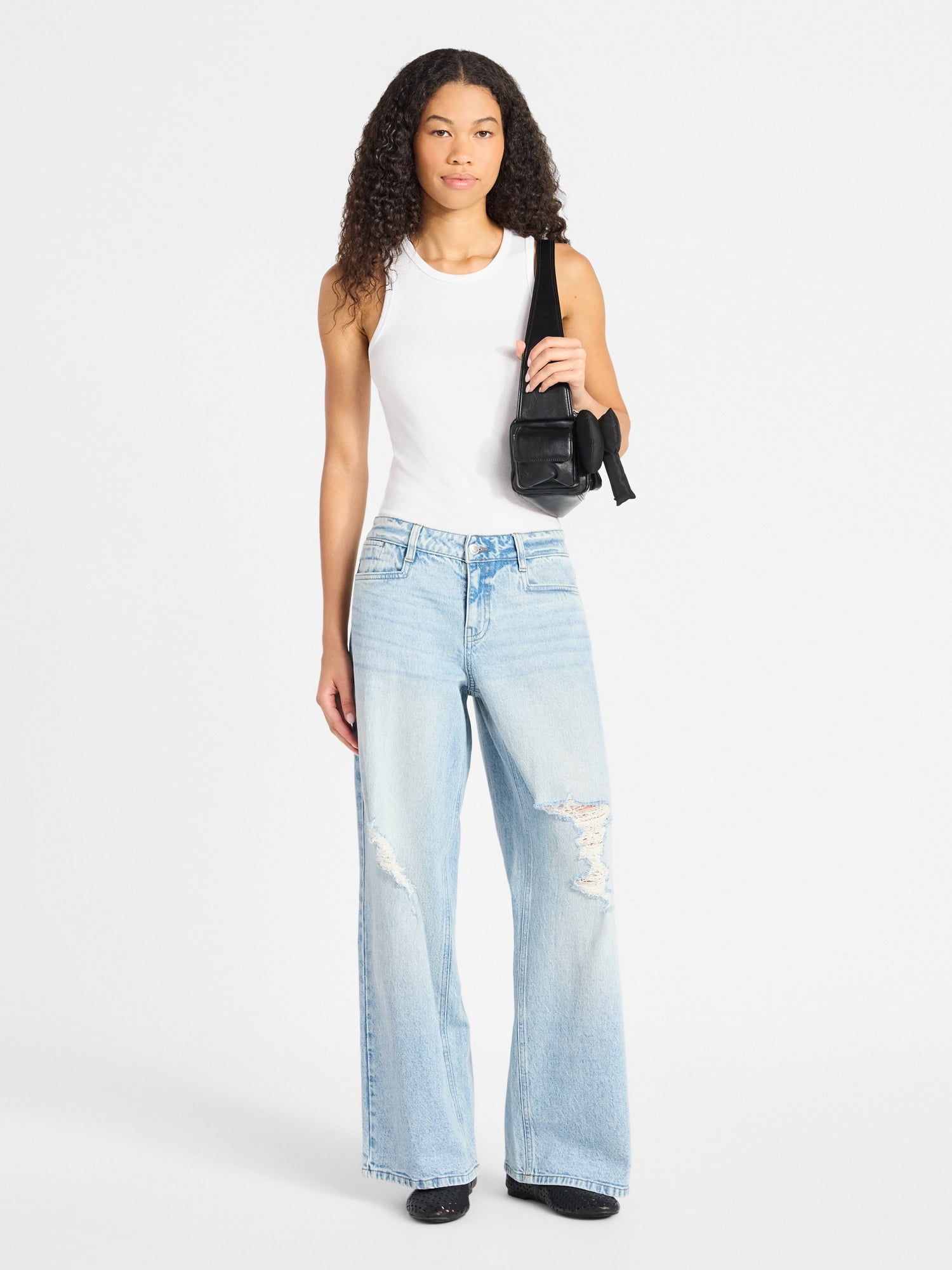 Distressed Denim Jeans, 30'' Inseam, Women's - image 2