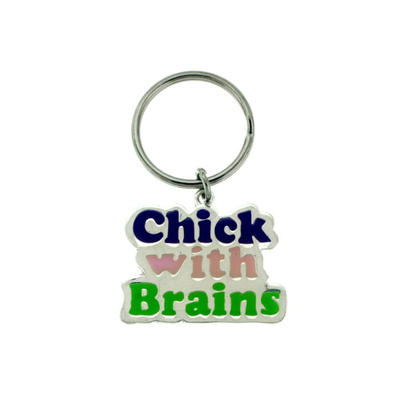 'Chick With Brains' Key Chain And Trigger-Snap KEKC5088