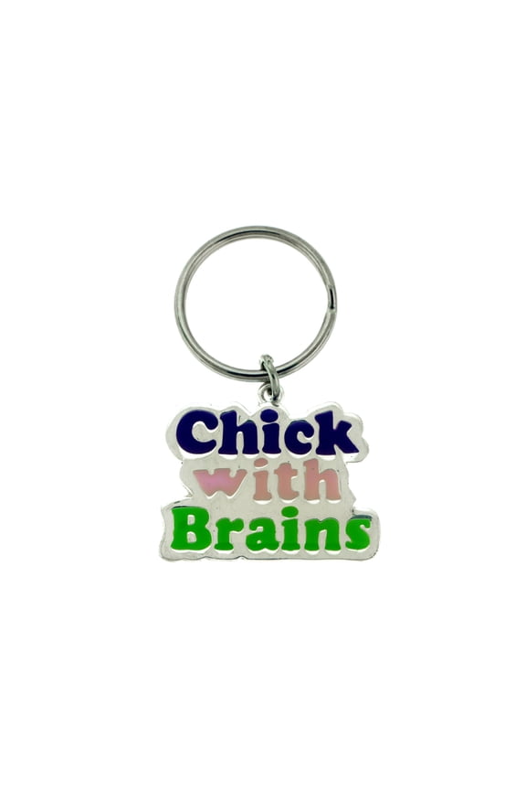 'Chick With Brains' Key Chain And Trigger-Snap KEKC5088