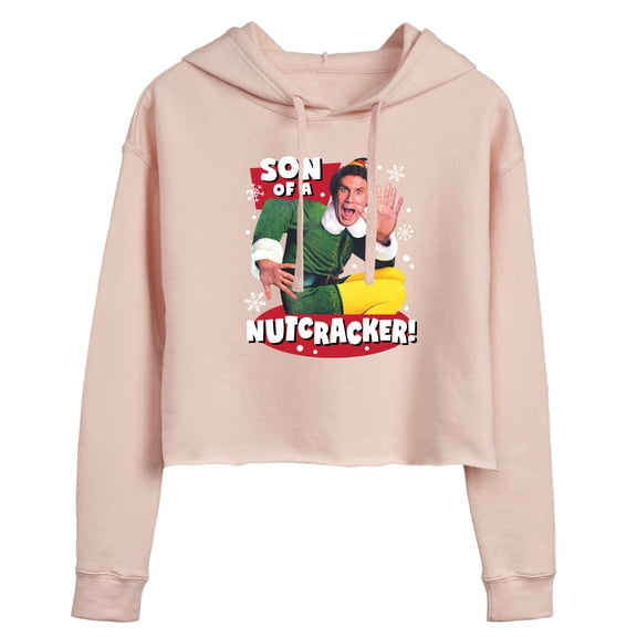 ELF - Christmas Son Of A Nutcracker - Juniors Cropped Pullover Hoodie