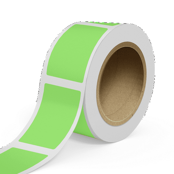 JAM Paper Standard Label Rolls, Rectangle, 3 x 5, Neon Green, 125 Labels/Roll