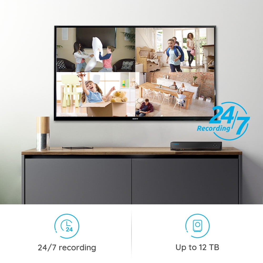Reolink RLK16-820D8-A with Video Doorbell PoE, 16 Channel NVR, 8pcs RLC-820A and Doorbell WiFi, Outdoor PoE Security Camera System