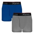 thumbnail image 1 of Bóxer Hanes para Hombre, Corto Multicolor 2 Piezas Talla M, 1 of 4
