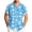 Blue, variant on UVEASISHA Men's Beach Shirts Short Sleeve Button Down Shirt for Men Shell Starfish Printed Tropical Shirts Untucked Casual Summer Hawaiian Shirt Blue XXL