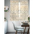thumbnail image 5 of Sheer Curtains 72 Inches Long, Bohemian Floral, Light Filtering Window Curtains for Living Room/Bedroom, Vintage Gradient European Line Rod Pocket Voile Sheer Curtain Drapes, 52"W x 72"L, 2 Panels, 5 of 8