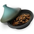 thumbnail image 5 of Kook Moroccan Tagine Enameled Cast Iron Cookware with Ceramic Pot Lid, 3.3QT Stone Blue, 5 of 7