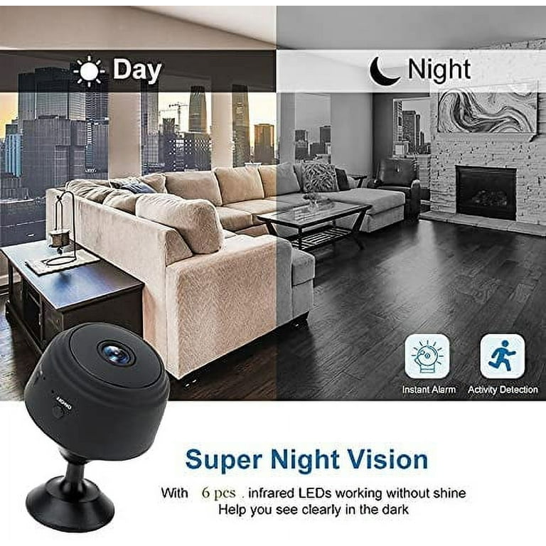 Mini Camera Camera with Video 1080P Small Portable Nanny Cam with Phone  App, Motion Detection, Night Vision for Indoor Outdoor Small Camera 