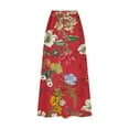 thumbnail image 5 of WXLWZYWL Boho Maxi Skirts for Women Plus Size Trendy Fall 2024 Long Beach Skirts High Waisted Floral Renaissance Skirt with Pockets, 5 of 5