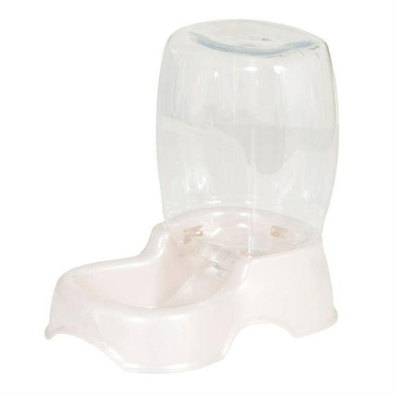 Petmate Pet Cafe Waterer Automatic Gravity Pet Bowl Station for Dogs, Cats, Pearl Silver, XS, 0.25 gal