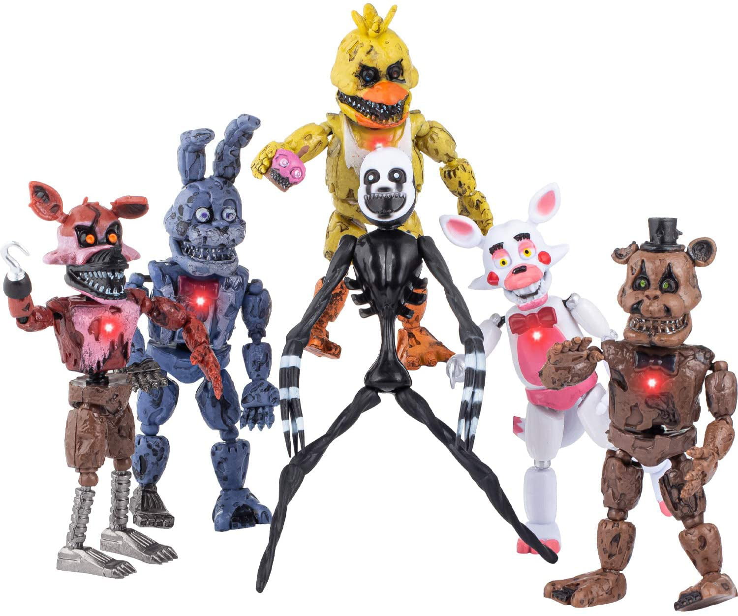 2017 New Aarrival 6Pcs FNAF Five Nights at Freddy's Action Figures Toys DIY Gift 