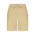 thumbnail image 5 of RYDCOT Men's Cotton Linen Shorts, Casual Lightweight Drawstring Shorts Elastic Waist Short Pants with Pockets Khaki L(L), 5 of 6