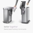 thumbnail image 3 of simplehuman 58 Liter / 15.3 Gallon Rectangular Dual Compartment Recycling Kitchen Step Trash Can with Soft-Close Lid, Brushed Stainless Steel with Black Plastic Lid, 3 of 6