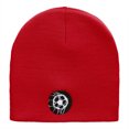 thumbnail image 5 of Scored Embroidered 8 Inch Knitted Short Beanie - Red OSFM, 5 of 5