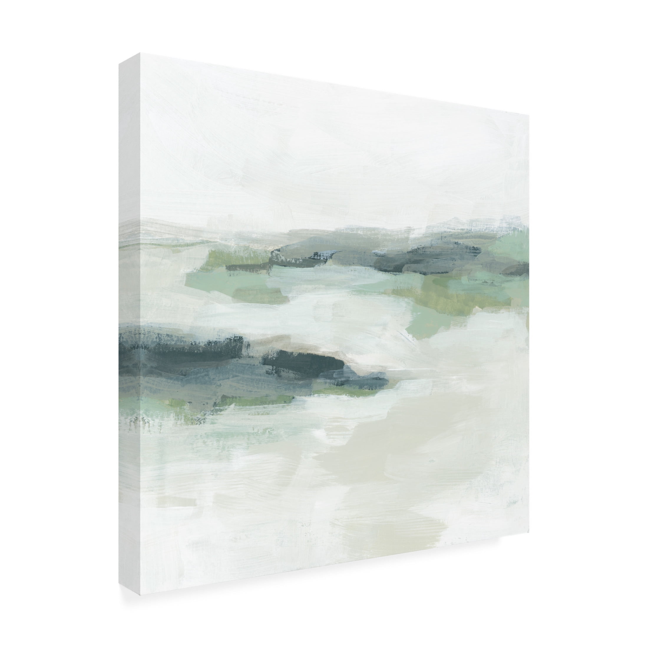 Canvas Wall Art - June Erica Vess 'Sage Coast I' Wall Art for Living Room, Bedroom, or Office Décor by Trademark Fine Art - 35 x 35 Inches