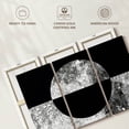 thumbnail image 6 of Elephant Stock Abstract Concrete Circle Wall Art - Horizontal Multi Panel Canvas - Living Room Wall Decor - Abstract Multi Panel - Black And Gray Decor - 65" x 42", 6 of 8
