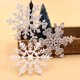 thumbnail image 2 of 1 paquete de copos de nieve falsos de plástico blanco para hacer uno mismo, para la fiesta de Navidad en casa, adornos colgantes para árbol de Navidad de Año Nuevo, decoración de ventanas, 2 of 5