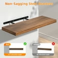 thumbnail image 2 of Cshidworld Floating Shelves for Wall, 16" Bathroom Shelf Rustic Wood with Metal Brackets, Floating Shelf for Bathroom, Living Room, Bedroom and Kitchen, Farmhouse Decor Set of 3, Rustic Brown, 2 of 7