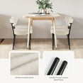 thumbnail image 5 of ROSVOVO Set of 2 Modern Boucle Dining Chairs, Mid Century Upholstered Kitchen Chairs with Curved Backrest & Plush Round Seat for Vanity, Living Room, 5 of 10