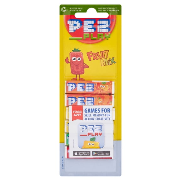Pez Fruit Mix Candy 6 Pack 51G, Imported from Britain