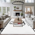 thumbnail image 3 of 5'x7' Area Rugs for Living Room Bedroom, Groundhog Day Washable Rug Carpet Runner Indoor Outdoor, Red Bow Knot Black Plaid Non Slip Floor Mats Area Rug for Kitchen, Nursery, 3 of 8