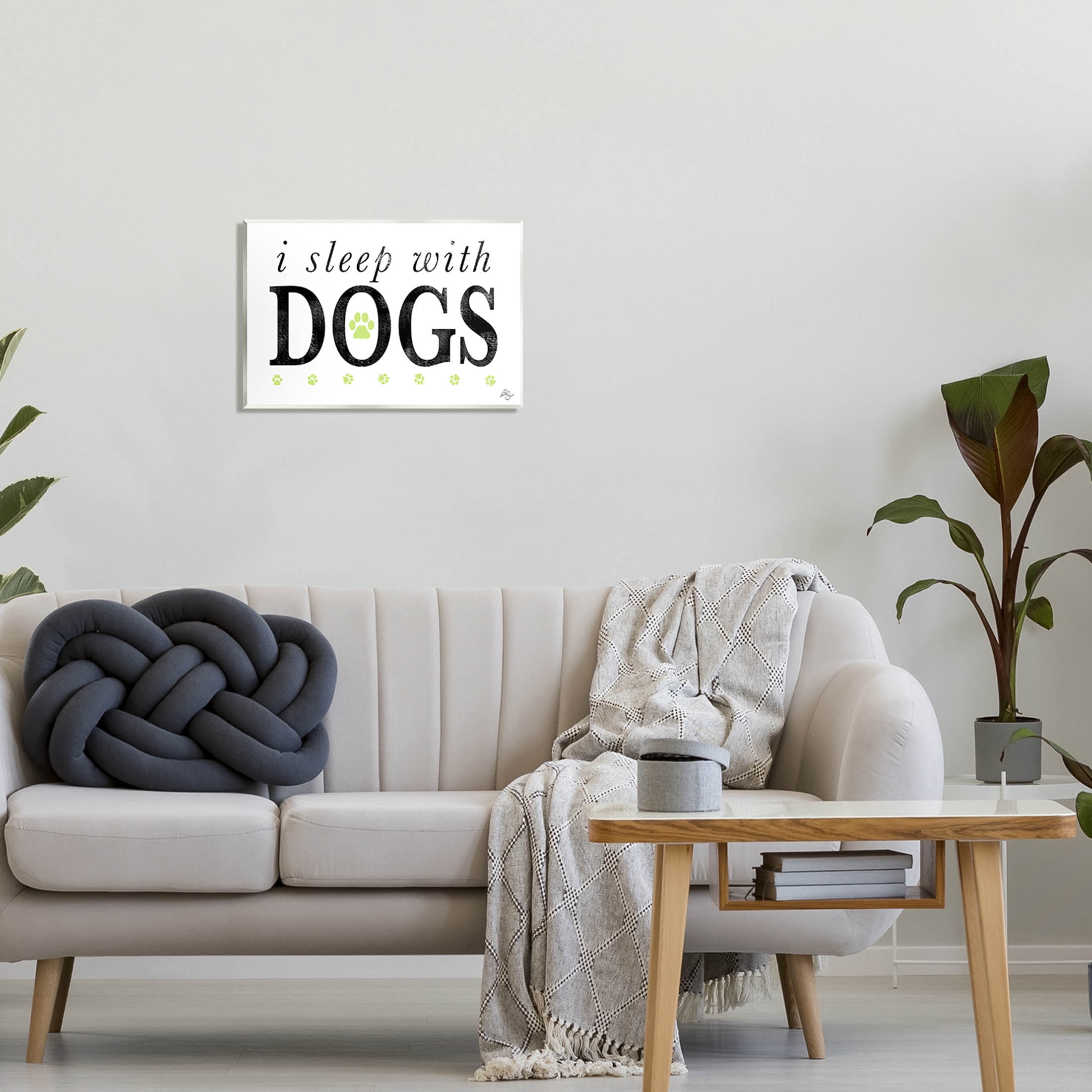 Stupell Industries I Sleep With Dogs Pets Phrase Graphic Art Unframed Art Print Wall Art, Design by K. Kaufman
