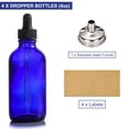 thumbnail image 4 of Frascos cuentagotas AOZITA de vidrio azul de 120 ml con tapa negra, paquete de 4, 4 of 9
