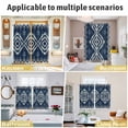 thumbnail image 5 of Navy Blue Kitchen Curtains Window Panels, Vintage Tribal Abstract Geometric Tie Dye Art Insulated Window Treatment Curtain, Grommet Curtains for Bedroom/Living Room/Bathroom, 2 Piece 42"Wx54"L, 5 of 8