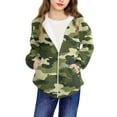 thumbnail image 5 of jobturf Kids Jackets Lightweight Camo Full Zip Long Sleeve Hoodies Casual Fall Winter Warm Fleece Sweatshirt with Pockets 4-12 Years, 5 of 8