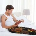 thumbnail image 4 of Uemuo Embroidery Chicken Rooster Pattern Men's Wide Leg Palazzo Lounge Pants with Pockets Light Weight Loose Comfy Casual Pajama Pants-Large, 4 of 9