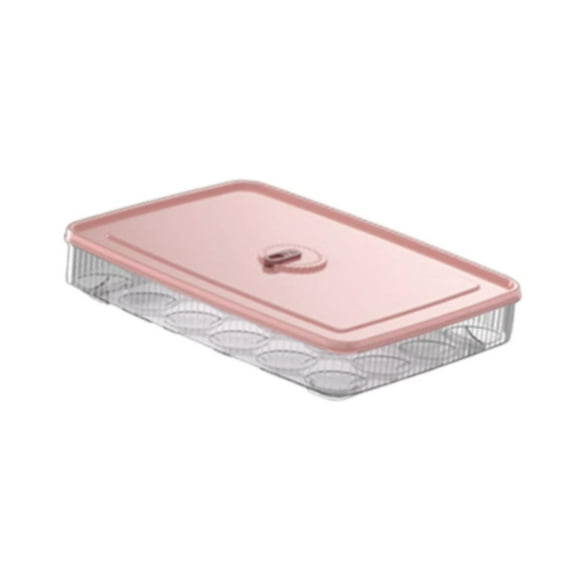 Rongfmy Egg Storage Box Clear Reusable Egg Container Wiht Lid Egg Tray Egg Organizer for Pink