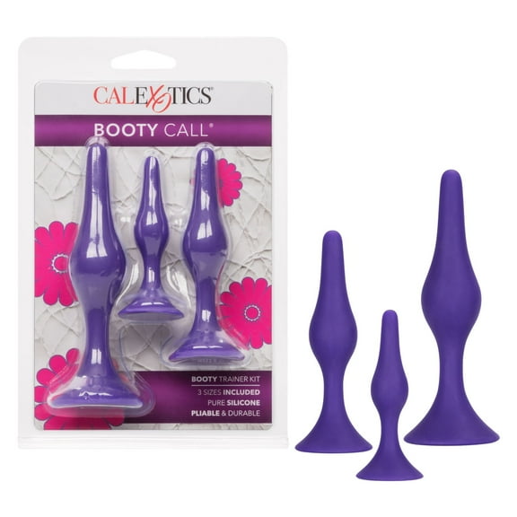 CalExotics Booty Call Pliable Flanged Sucttion Cup Base Trainer 3 Size Kit Anal Probes