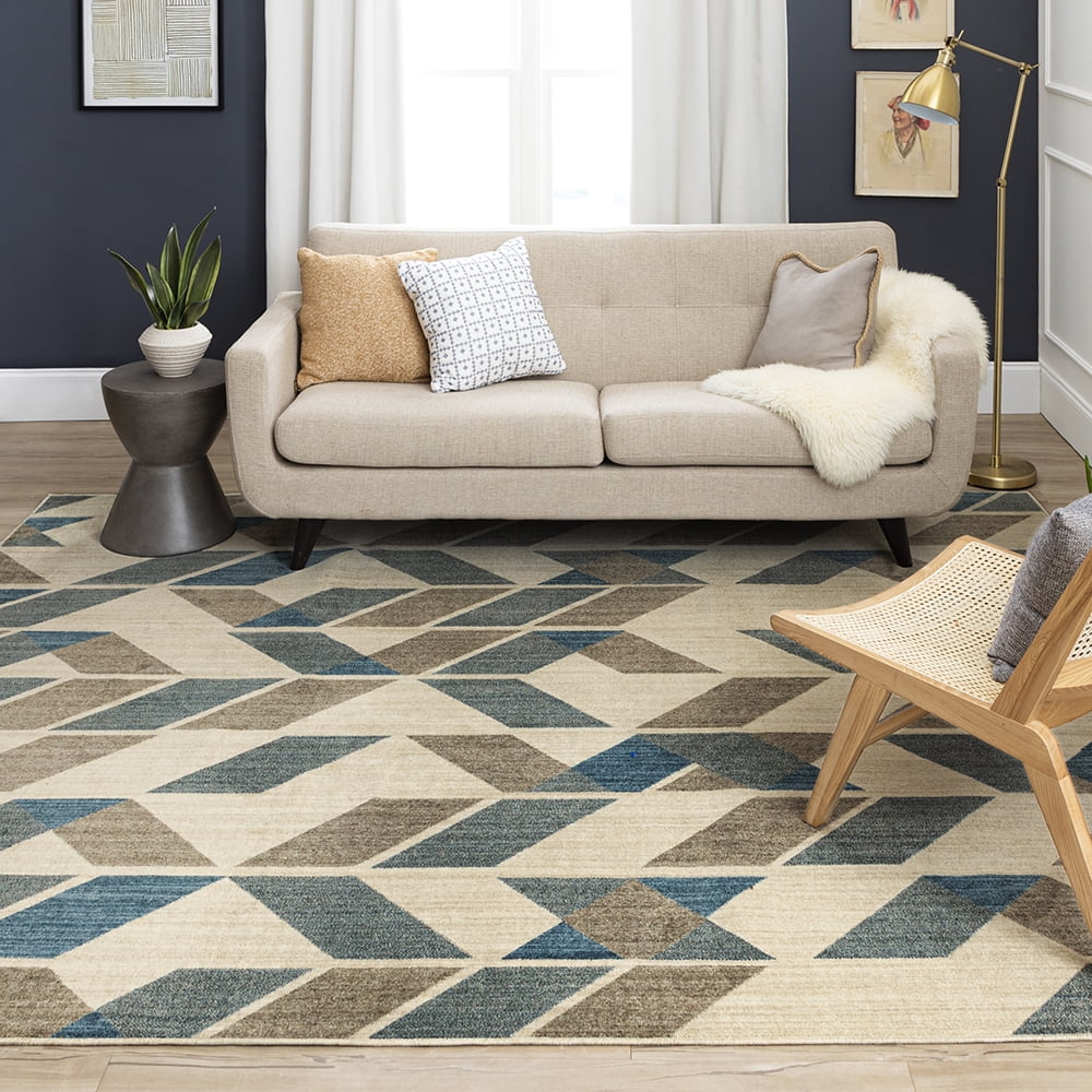 Mohawk Home Vaughan Woven Indoor Area Rug, Blue, 8' x 10'