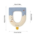 thumbnail image 3 of Thicker Bathroom Toilet Seat Cover Pads Fall And Winter Toilet Seat Thickened Household Warm Sitting Toilet Cover Furry Toilet Seat Cushion Washable D Shapetoilet Seat Cushion (Blue), 3 of 6