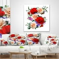 thumbnail image 4 of Designart Floral Figure with Variety of Flowers - Floral Throw Pillow - 16x16, 4 of 5
