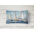 thumbnail image 2 of Carolines Treasures JMK1027PW1216 Roll me over Sailboats Canvas Fabric Decorative Pillow  12H x16W multicolor, 2 of 3