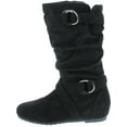 thumbnail image 2 of Forever Kayden-84 Women's Cut Out Side Zipper Strap Buckle Flat Heel Slouchy Boots, 2 of 7