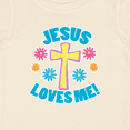 thumbnail image 4 of Inktastic Easter Jesus Loves Me with Cross and Flowers Boys or Girls Baby T-Shirt, 4 of 5