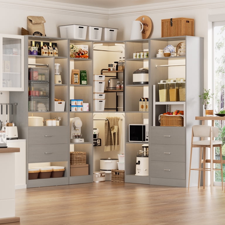 Homieasy Freestanding Closet System with 3 Sets, 87.2