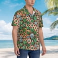 thumbnail image 3 of Fuzoiu Cactus 4 Print Hawaiian Shirt for Men, Summer Beach Casual Short Sleeve Button Down Shirts, Men’s Beach Summer Shirts with Pocket,XX-Large, 3 of 7
