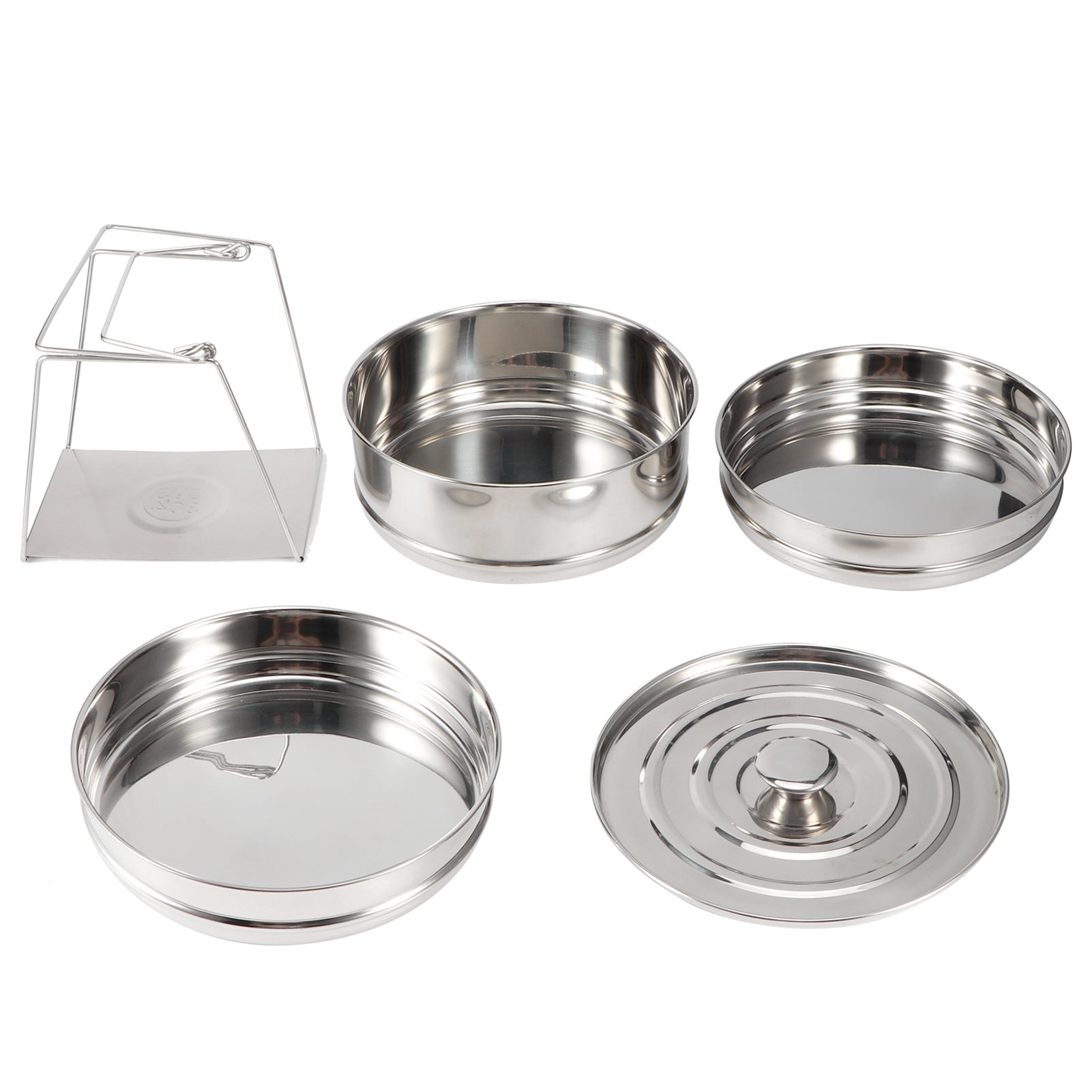 Steamer Basket,Steamer Pot, Stackable 3 Tier Stainless Steel Steamer Cooker Pot Set Cook Food Pressure Pot Accessories