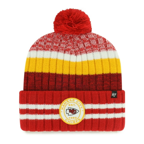 Men's '47 Kansas City Chiefs Quiver Cuffed Knit Hat with Pom