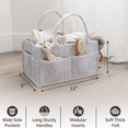 thumbnail image 2 of AWLYLNLL Baby Diaper Caddy Organizer - Nursery Storage Basket for Diaper Station, Baby Basket Shower List and Registry Gift Must-Haves, Newborn Essentials, Nursery Decor for Boy or Girl - Grey, 2 of 9