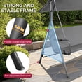 thumbnail image 2 of Made in Italy SUNJOY Outdoor Porch Swing, 2 Seat Patio Metal Swing with Adjustable Canopy, 2 of 13