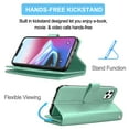 thumbnail image 5 of iPhone 11 Pro Max Case,Takfox Wallet Phone Case for iPhone 11 Pro Max (6.5 inch) ID Credit Card Slots Holder Pouch Folio Flip PU Leather Cover Detachable Magnetic Hard Case &Wrist Strap-Turquoise, 5 of 7