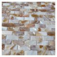 thumbnail image 3 of Art3d Rectangle White & Brown with Seams 12 in. x 12 in. Mother of Pearl Tile (1-Pack), 3 of 8