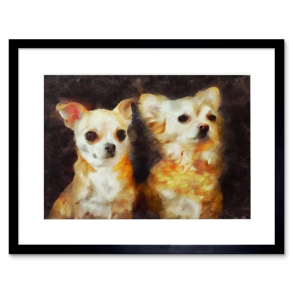 Chihuahua Dog Puppies Framed Wall Art Print