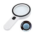 thumbnail image 1 of Lupa con luz, lupa grande de mano 30x, lupa iluminada con 12 LED para degeneración macular, lectura para personas mayores, Solde, 1 of 5