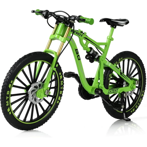 Nuotie 1:8 Scale Die-Cast Alloy Mini Mountain Bike Bicycle Model Toy Finger BMX Toy Desktop Decoration Crafts for Cycling Lovers(Green)