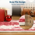 thumbnail image 5 of 2x3 Christmas Rug Non Slip Christmas Tree Print Kitchen Rugs Washable Area Rug, Low Pile Soft Holiday Decor Small Carpet for Entry Indoor Red, 5 of 7