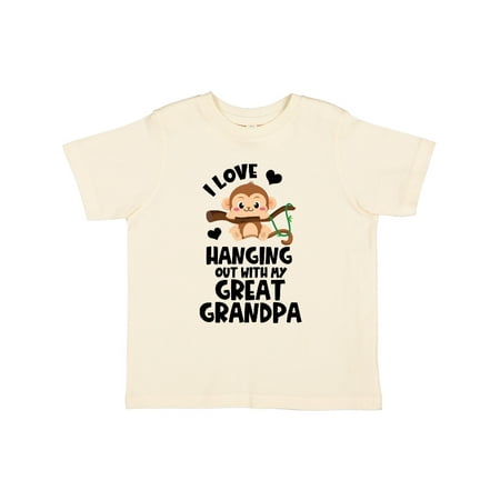 

Inktastic Monkey I Love Hanging out with My Great Grandpa Gift Toddler Boy or Toddler Girl T-Shirt